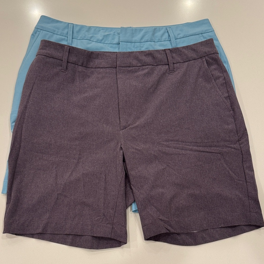 Golf Shorts in Purple and Light Blue (34) Bundle of 2